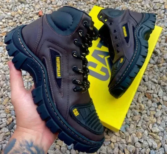 Bota Cat Couro Motocicle