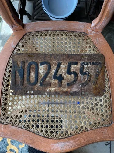 Antiga Placa argentina de carro em ferro (ref:127)