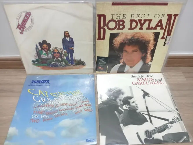 Discos de vinil lp - America Bob Dylan e Cat Stevens
