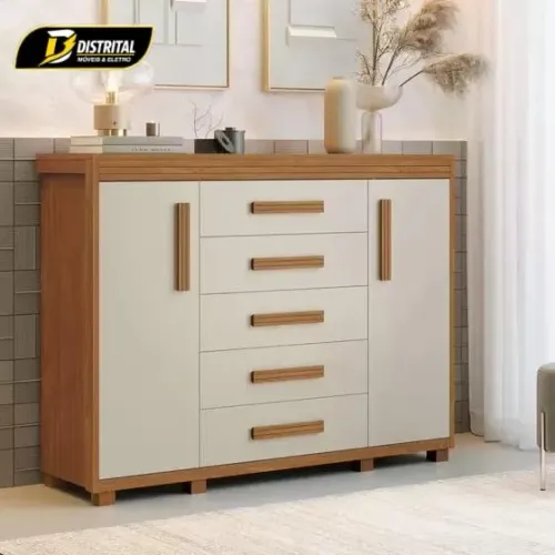 Cômoda Havana 2 Portas e 5 Gavetas 100% MDF Oferta