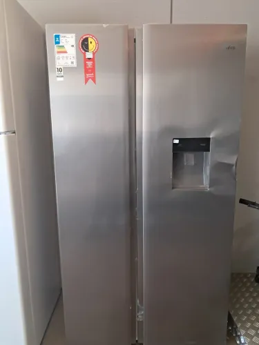 Geladeira pillo invertir side 486 litros inox 