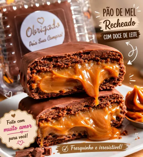 ?Pão de Mel Caseiro Recheado?recheios: beijinho/doce de leite /Zona Norte de SJC