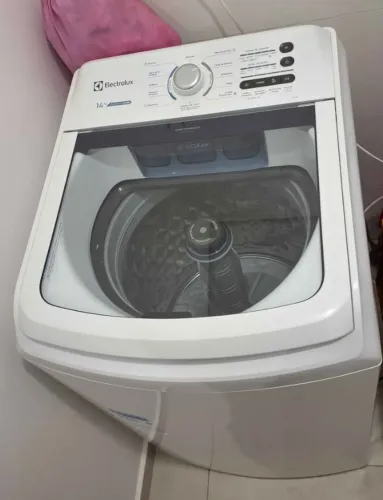 Máquina de Lavar Electrolux 14kg Branca Essential Care com Cesto Inox e Jet&Clean (LED14)