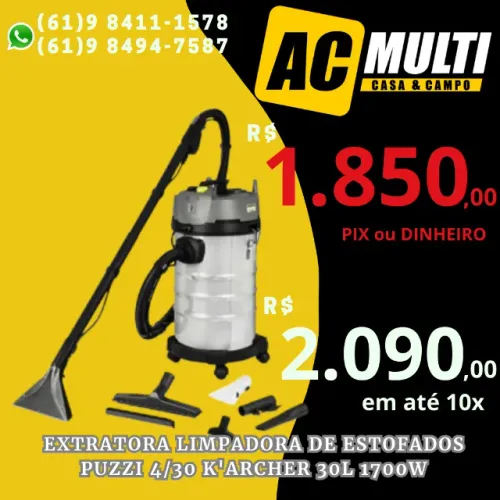 Extratora Limpadora de Estofados Puzzi 4/30 k'archer 30L 1700w