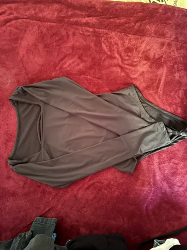 Body de manga longa novo preto tamanho M