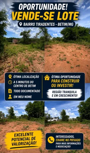 Vendo lote no bairro tiradentes  troco em casa tbm 