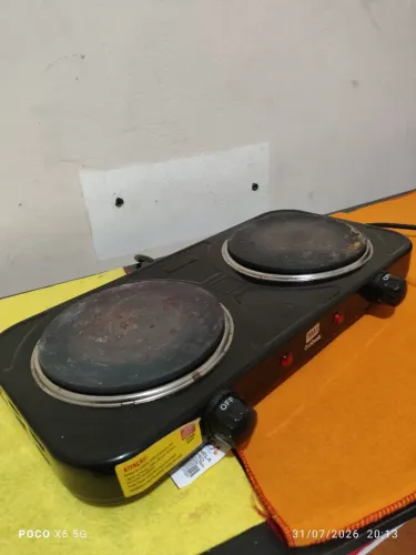 fogão elétrico portátil de 2 bocas da marca INMA, modelo DuoCook.