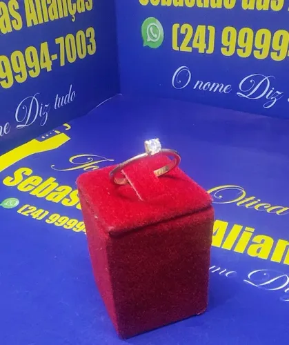 Anel Solitário 15 Anos Pedra Zircônia Ouro 18 Kilates Peso 2.00 Gramas 3 mm