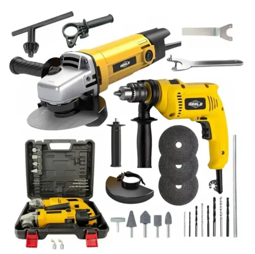 Kit Furadeira Parafusadera + Esmerilhadeira Lixadeira 220v