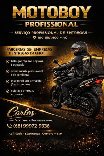 Motoboy profissional em Rio Branco -AC