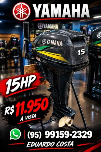 PROMOÇÃO MOTOR 15HP YAMAHA