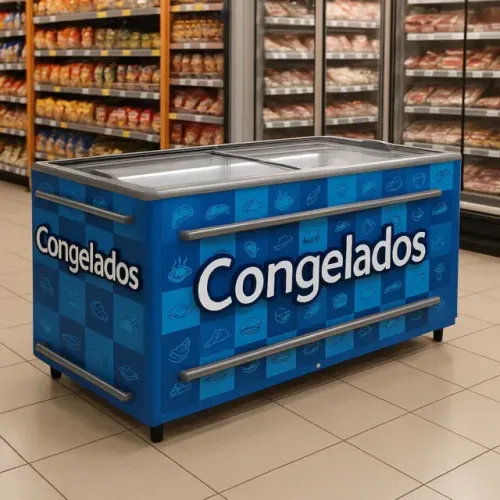 ILHA FRICON 1,54M PARA CONGELADOS COM LED AZUL