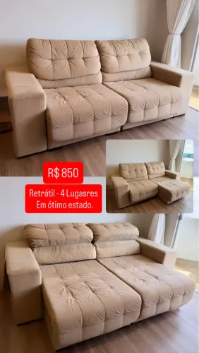 Vendo Sofá Retrátil Confortável - em perfeito estado.  4 Lugares