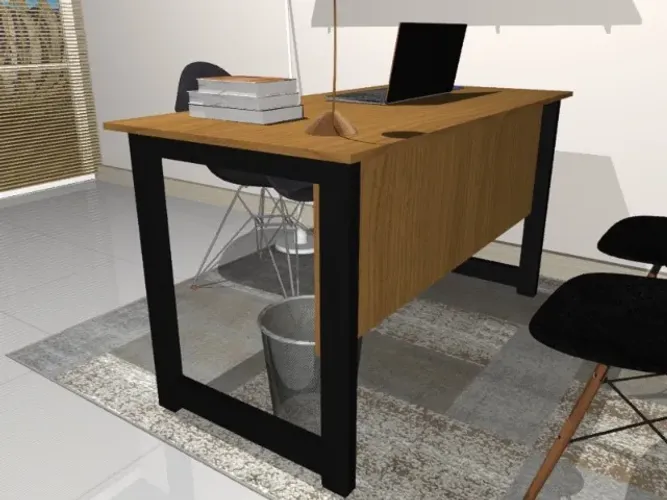 Mesa Delluxe Freijó. Em Madeira Maciça: L120cm x P46cm x A74cm