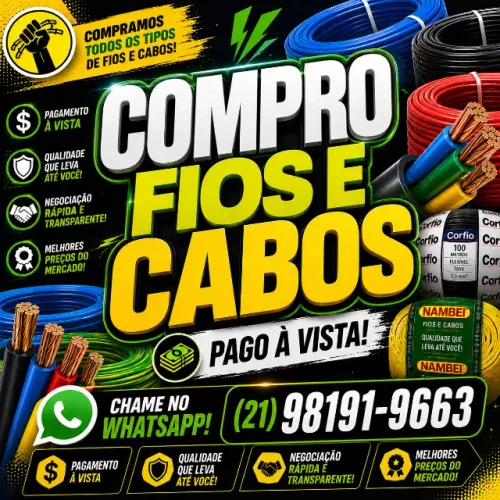Fios e cabos- fitas e lâmpadas pegamos 
