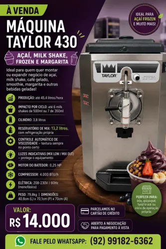 Máquina para açaí frozen - Taylor 430