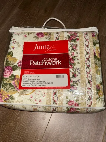 Colcha Patchwork Juma Collection - Solteiro - 2 Peças - Nova