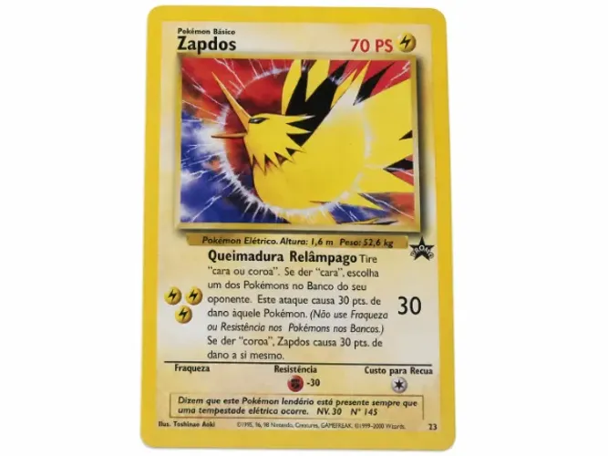 Zapdos Black Star #23 Original Promo WOTC -  Filme Pokémon 2000