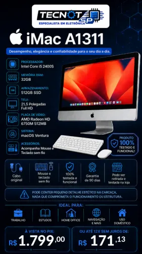 Apple iMac 21,5 i5 32GB SSD 500GB 