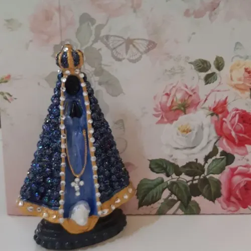 Imagem Nossa Senhora da Aparecida gesso 20 Cm