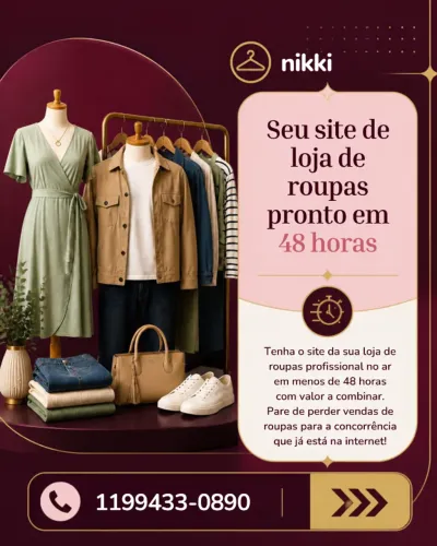 SITE de loja perfeito para o marketing do negócio no FB e Instagram.
