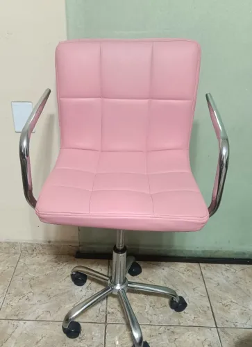 Cadeira de escritório giratória rosa 