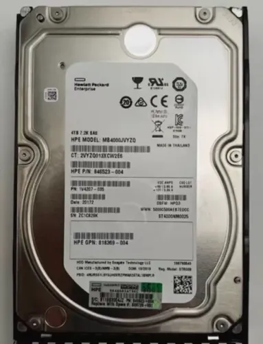 HD HPE 4TB 7.2K SAS 3.5" 12G PN: 820194-002