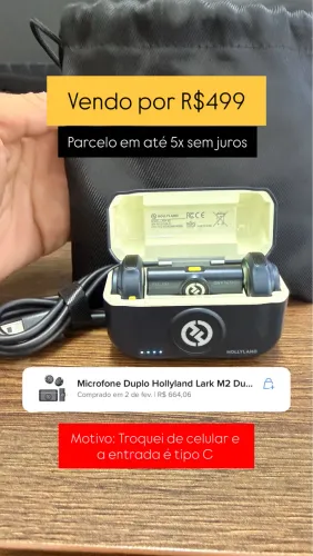 MICROFONE DUPLO HOLLYLAND Original