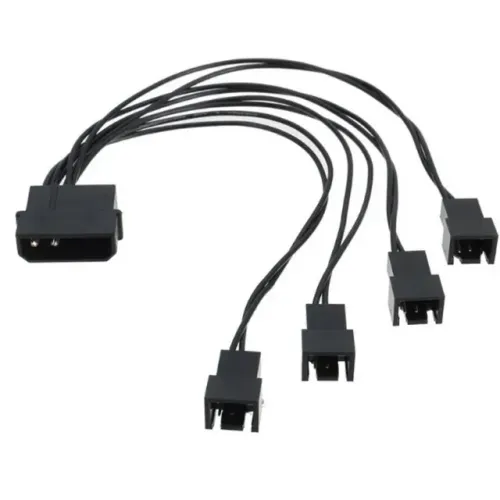 Cabo Hub Adaptador Fan Molex Multi Para 4 Coolers 3 E 4 Pinos PC Desktop - Entrega