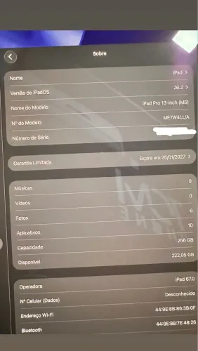 VENDO IPAD PRO 13- INCH M5 256GB - R$ 9.000