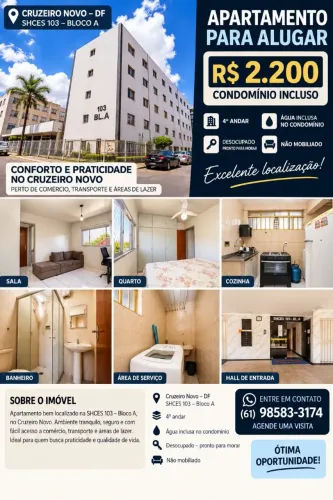 Apartamento no Cruzeiro Novo