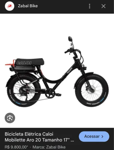 Bicicleta elétrica CALOI MOBILETE 