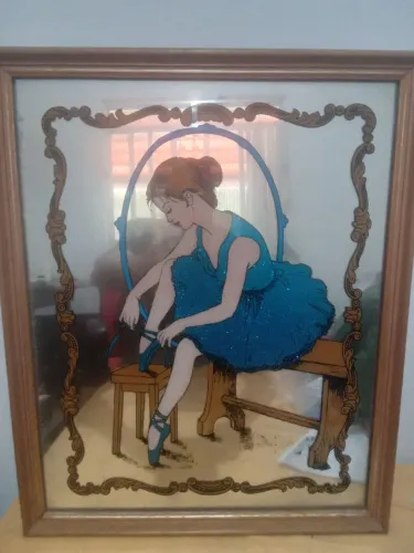 Quadro estiloso espelhado, tamanho médio (muito bonito)