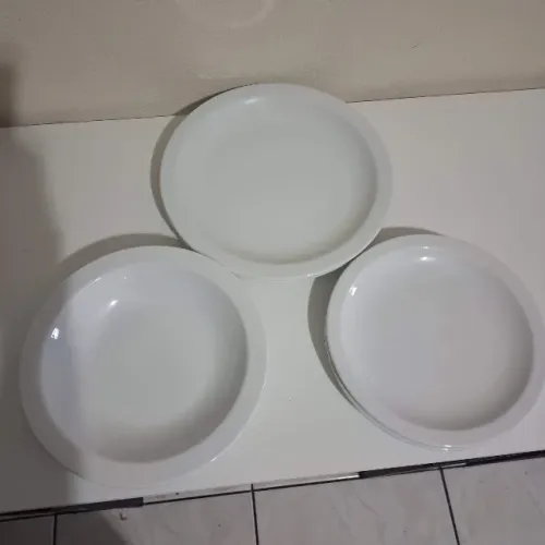 Pratos Porcelana Tramontina 6 peças 21cm 22cm e 25,5cm Cerâmica