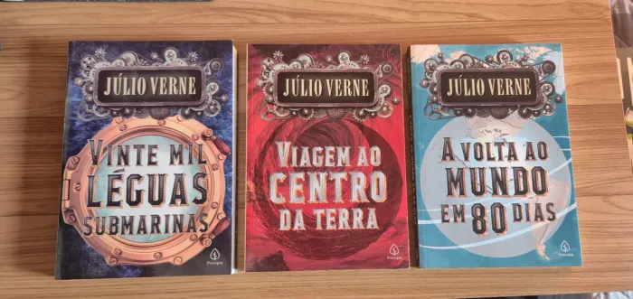 Trio Júlio Verne - Editora Principis - Volta ao Mundo, Viagem ao Centro e Vinte Mil Léguas