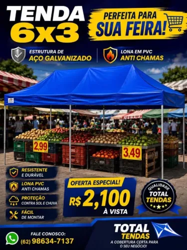 Tenda 6x3 lona PVC