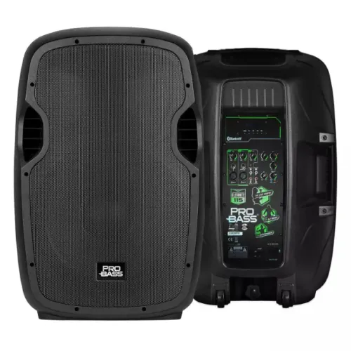 Caixa Amplificada Pro Bass 15" Elevate 800w