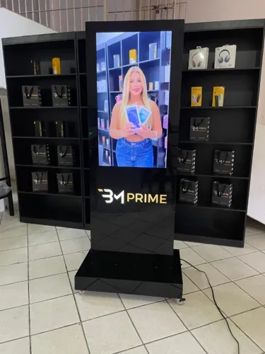 Totem Publicitário tv43 Personalizado Led Tv Android Painel