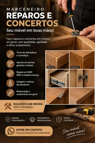 Marceneiro - Reparos, Consertos e Montagem de Móveis