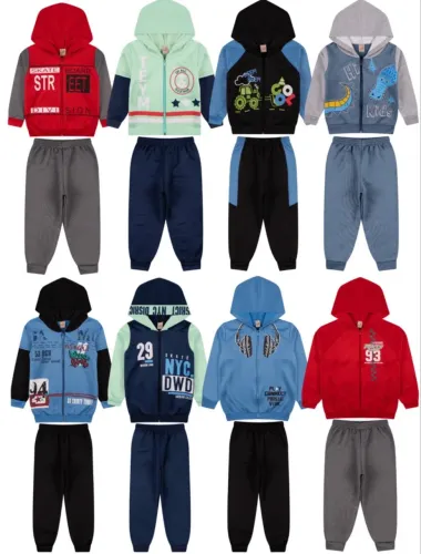 Kit 6 Peças Infantil Moletom Menino Juvenil Inverno