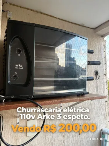 Churrascaria elétrica Arke 3 espetos