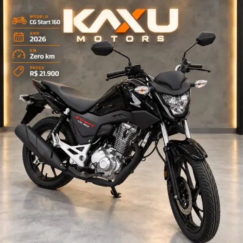 Honda CG 160 Start 2026 Preta Zero KM