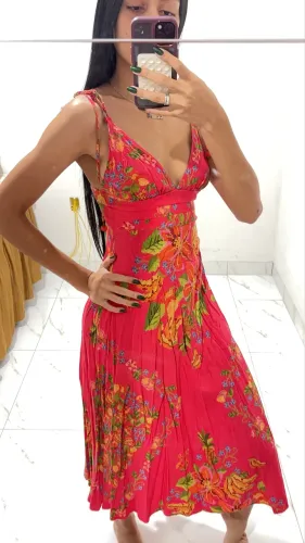 vestido midi farm vitamina de verão