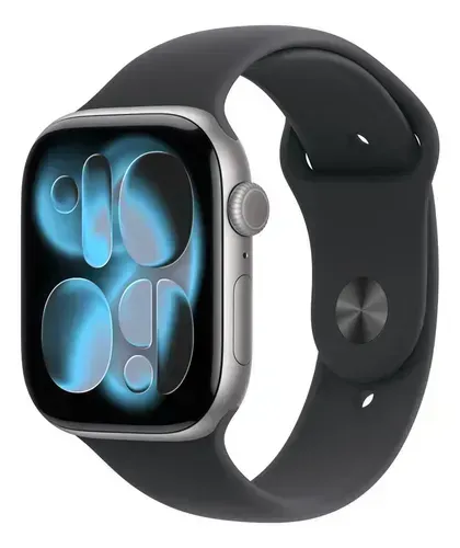 Apple Watch Serie 11 Silver 46mm Pulseira Preta Novo