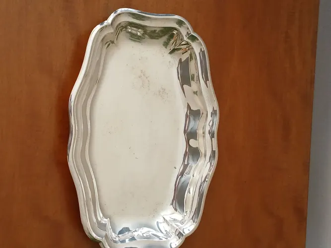 Paozeira metal banhado a prata.