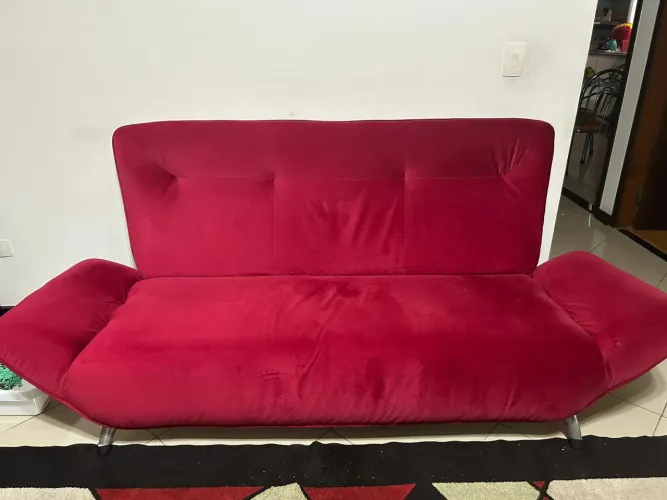 SOFÁ RETRÔ VERMELHO