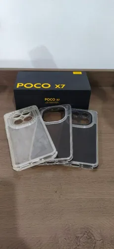 Poco X7 Black 12gb RAM 512gb ROM; Carregador 45W; 3 Capas CASEHI Marrom,transparente,preta
