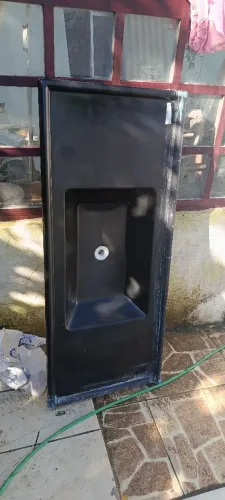 Pia cerâmica preta 1,20m