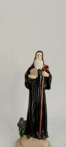 São Bento imagem de gesso 18cm