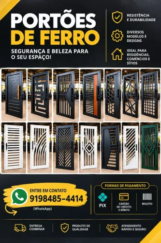 Portões novos sob-medida em promoção 